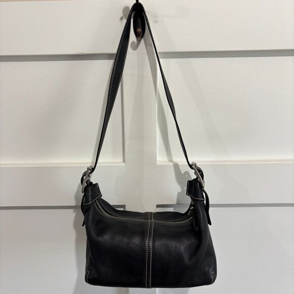 Coach Vintage Y2K Soft Legacy Demi Hobo Black Leather Shoulder Bag Purse - Picture 1 of 12